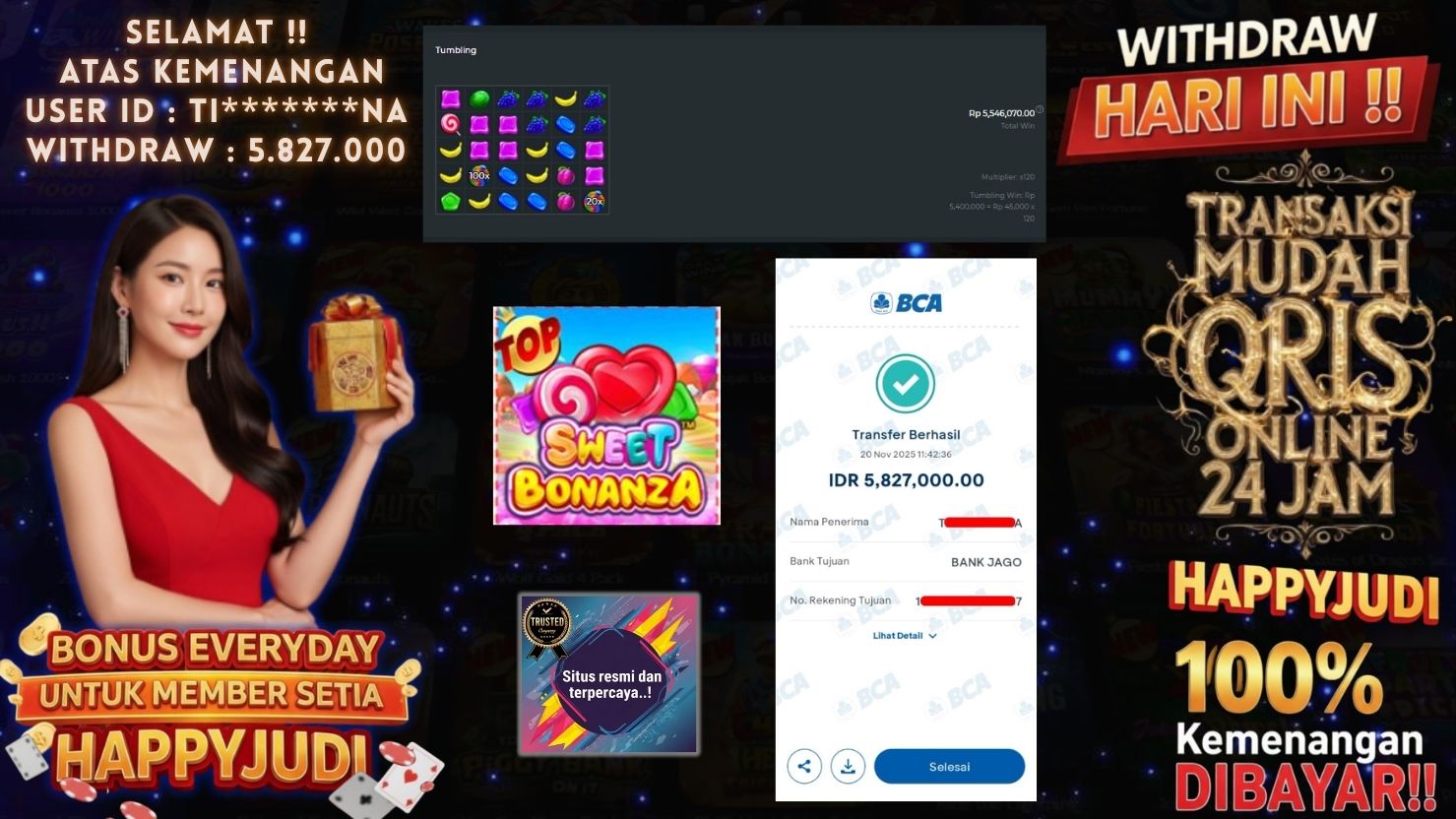 HAPPYJUDI JACKPOT SLOT SWEET BONANZA